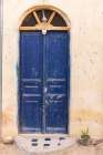Faiyum-Egypt A blue painted door on a building Art Print